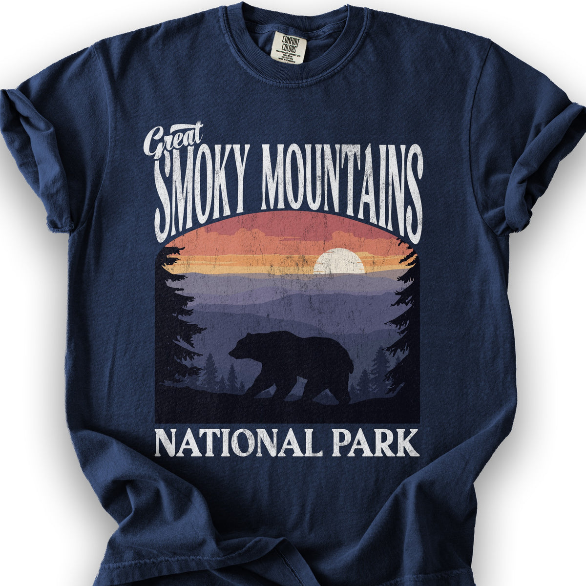 Great Smoky Mountains National Park "Big and Bold" T-Shirt - True Navy