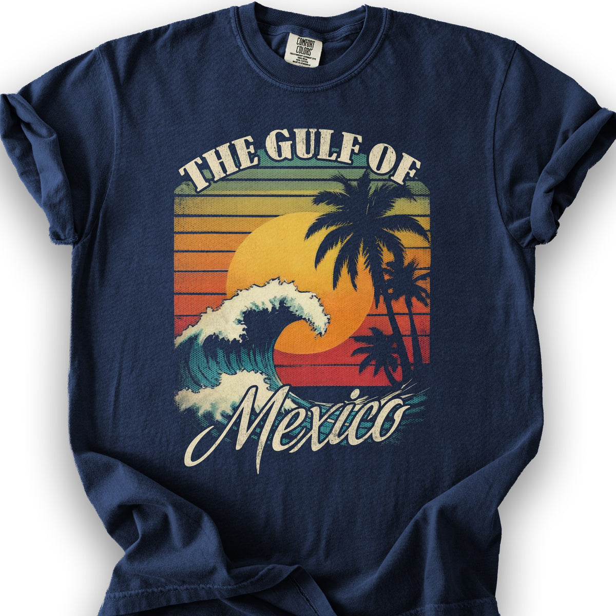 Gulf of Mexico "Retro Wave" T-Shirt - True Navy