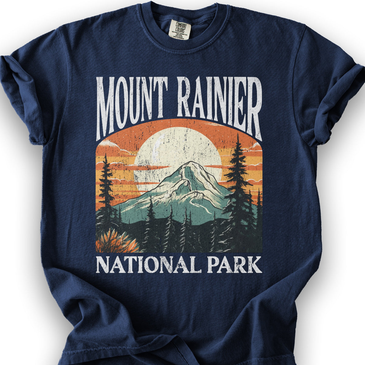 Mount Rainier National Park "Big and Bold" T-Shirt - True Navy