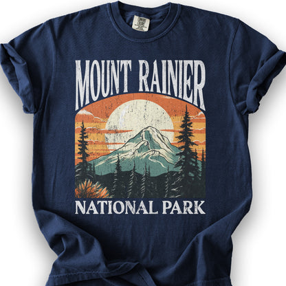 Mount Rainier National Park "Big and Bold" T-Shirt - True Navy