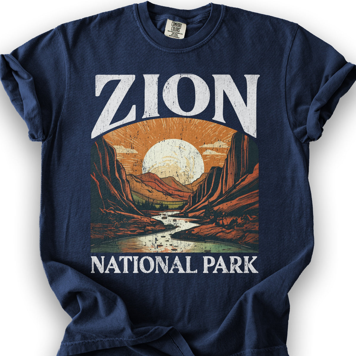 Zion National Park "Big and Bold" T-Shirt - True Navy