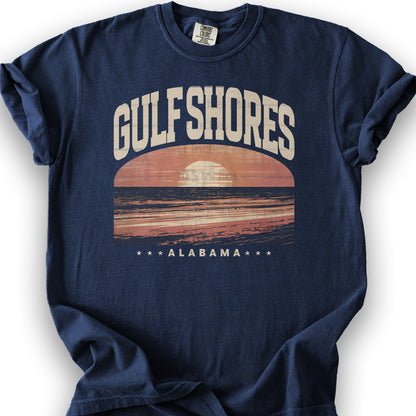 Gulf Shores Alabama "Varsity" Shirt - True Navy