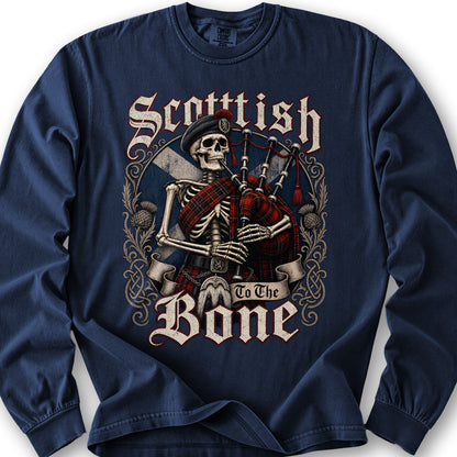 Scottish Boney Piper Long Sleeve Shirt - True Navy