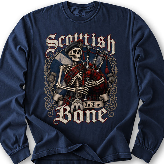 Scottish Boney Piper Long Sleeve Shirt - True Navy