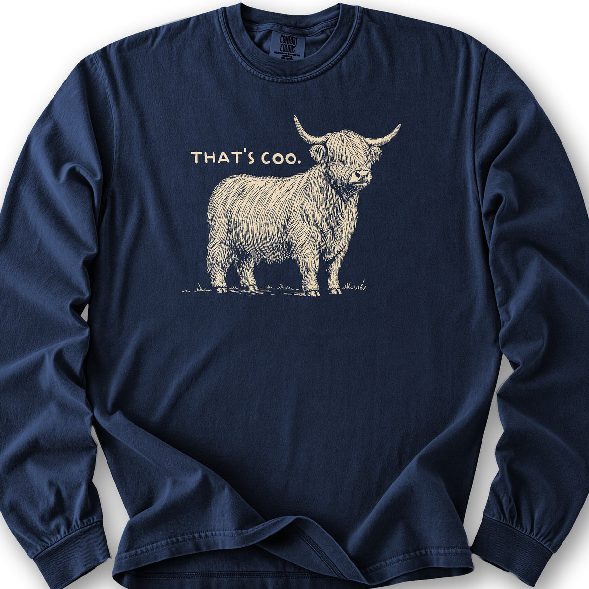 That's Coo Sketch Long Sleeve Shirt - True Navy