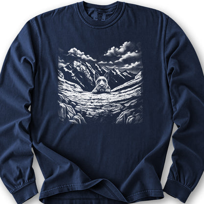 Watchful Scottish Terrier Long Sleeve Shirt - True Navy