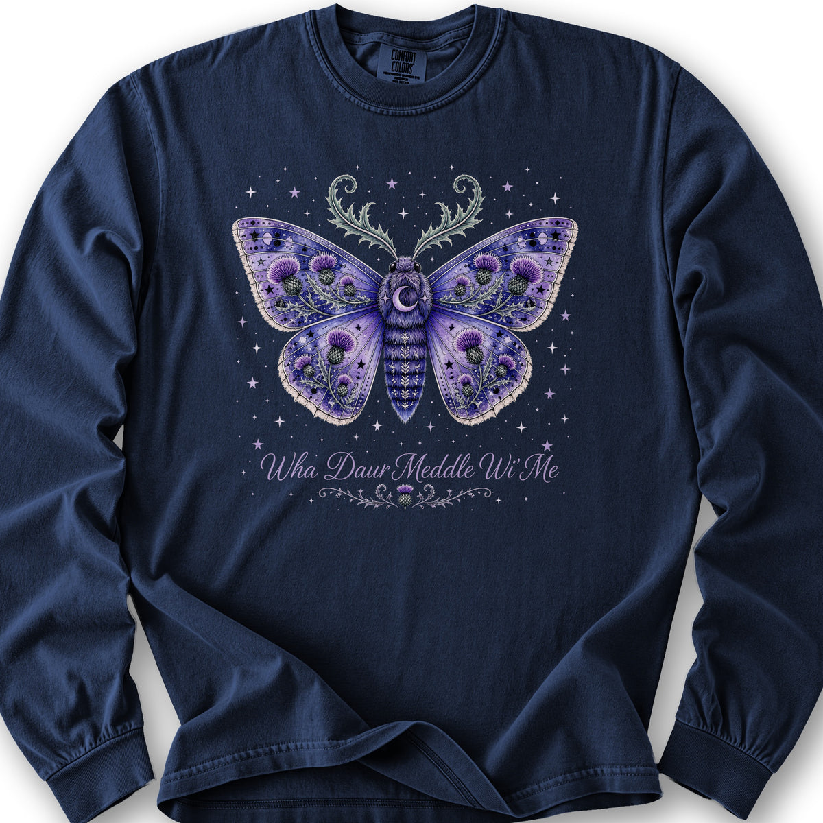 Wha Daur Meddle Wi' Me Long Sleeve Shirt - True Navy