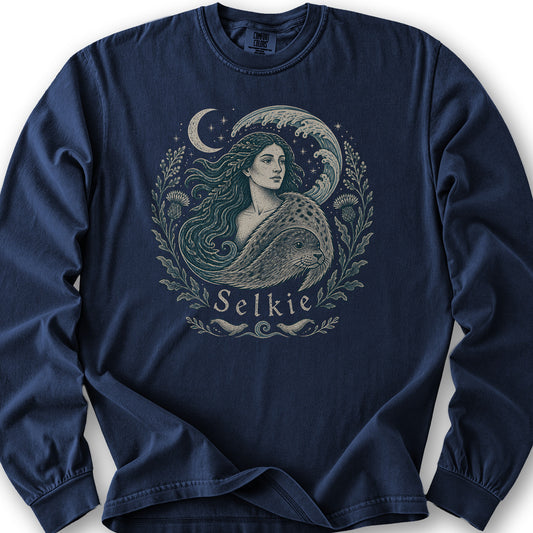Moonlit Selkie Long Sleeve Shirt - True Navy