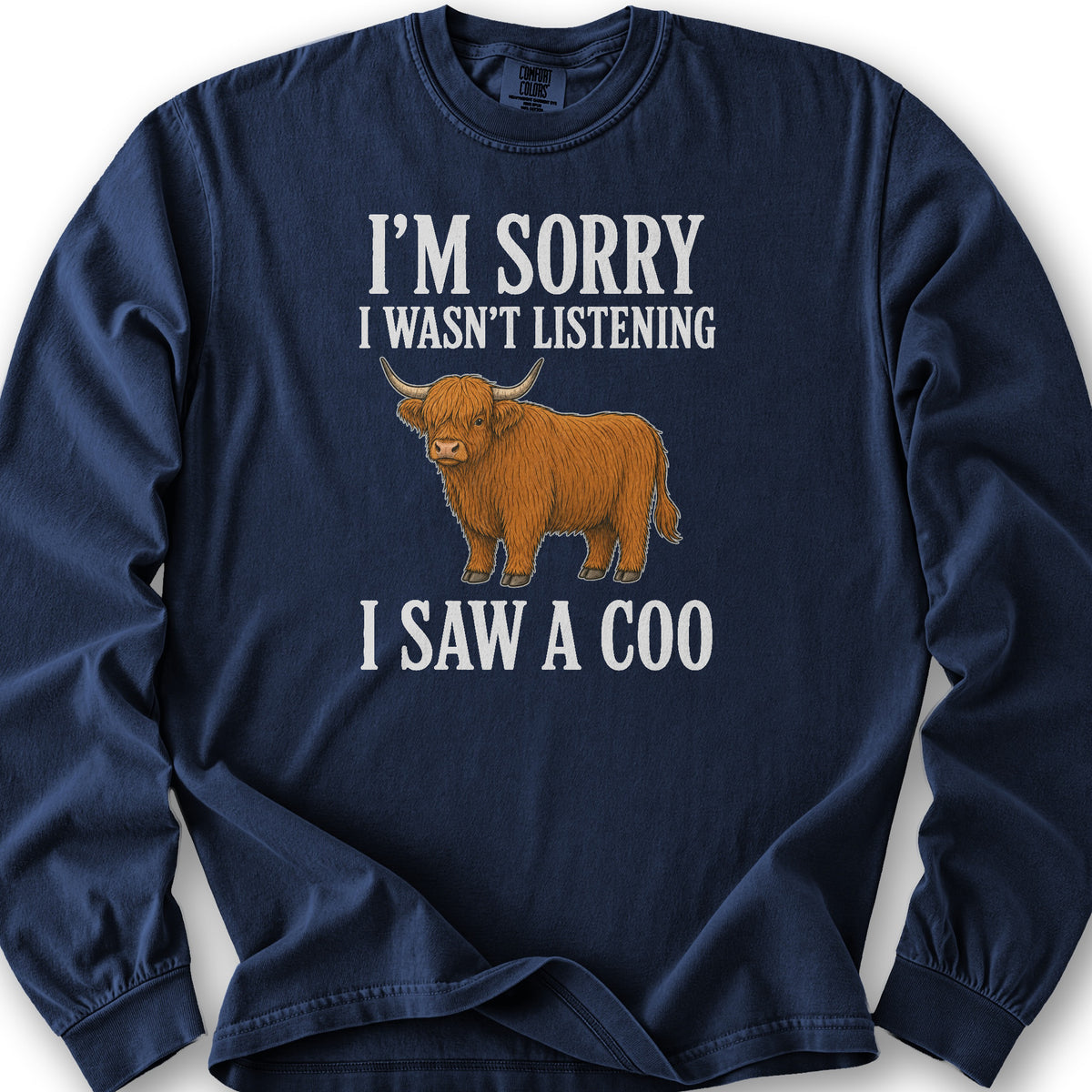 I Saw A Coo Long Sleeve Shirt - True Navy