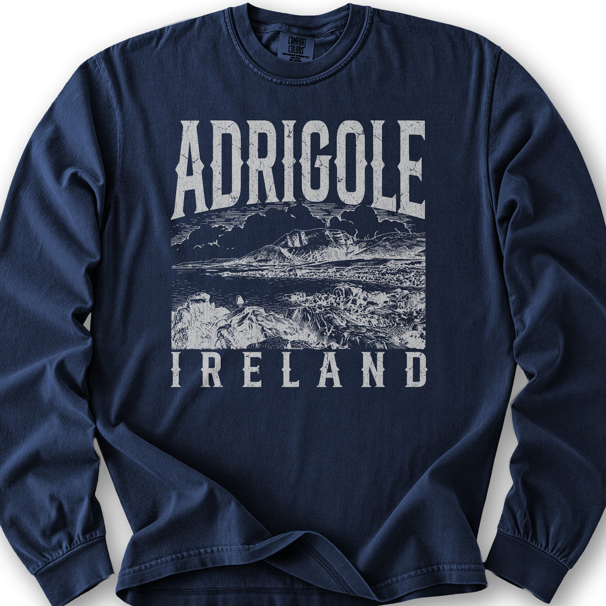 Adrigole Ireland Sketch Long Sleeve Shirt - True Navy