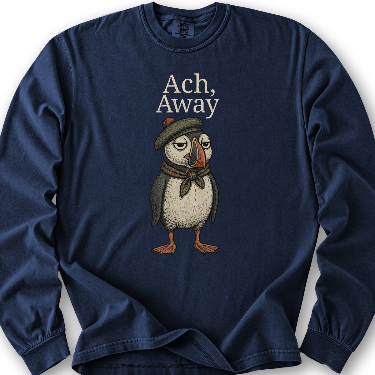 Ach, Away Puffin Long Sleeve Shirt - True Navy