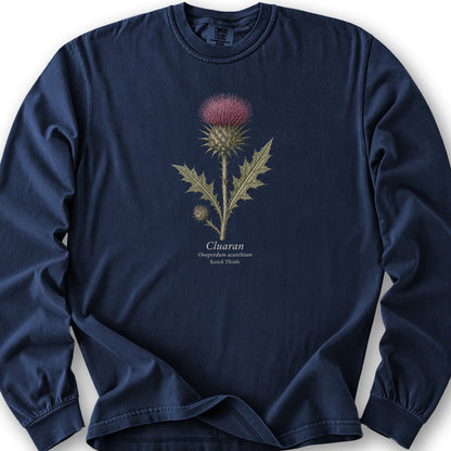 Cluaran Thistle Long Sleeve Shirt - True Navy