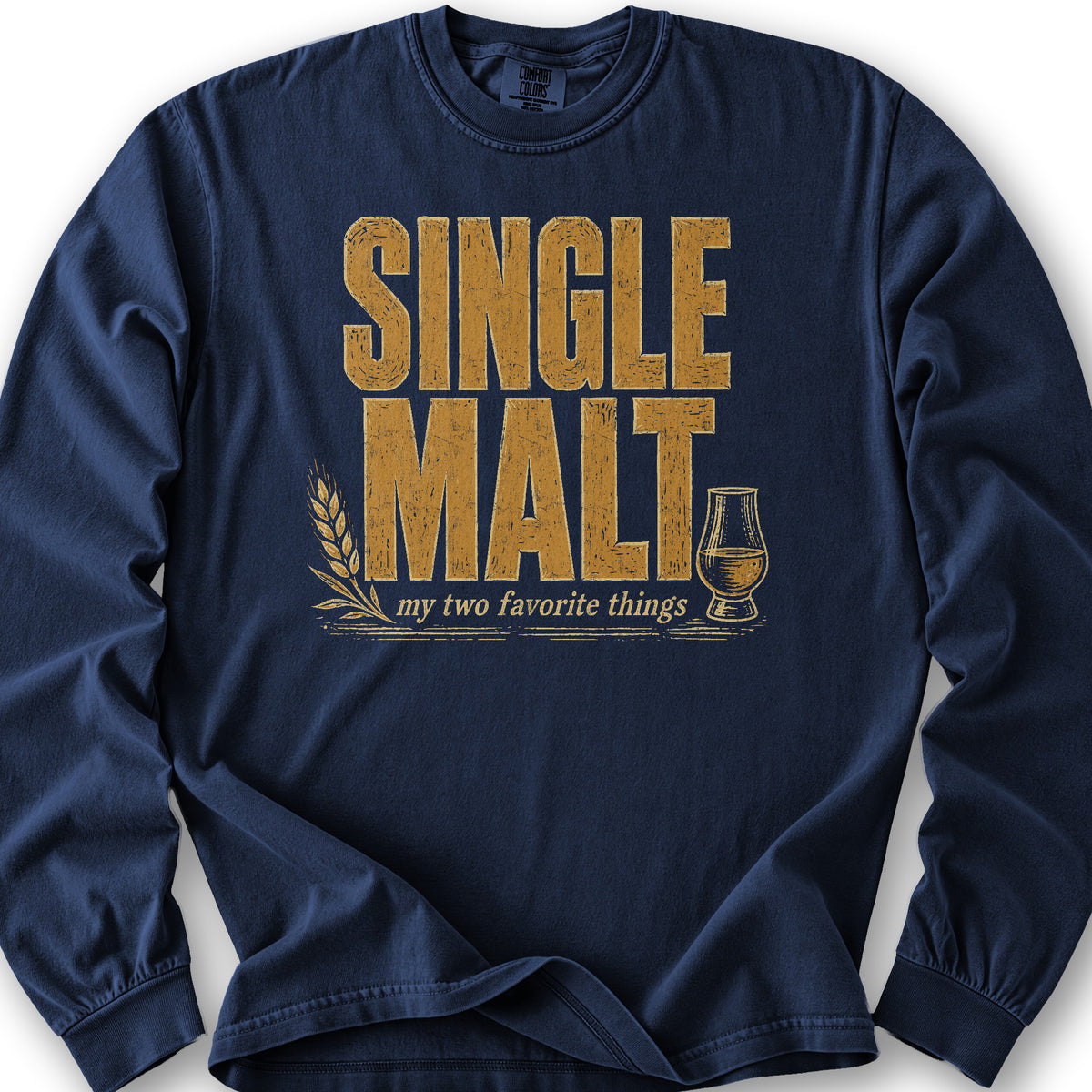 Single Malt My Two Long Sleeve Shirt - True Navy