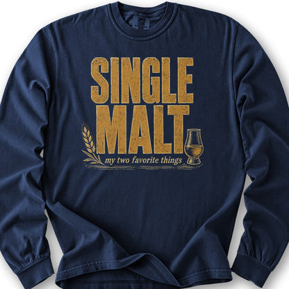 Single Malt My Two Long Sleeve Shirt - True Navy