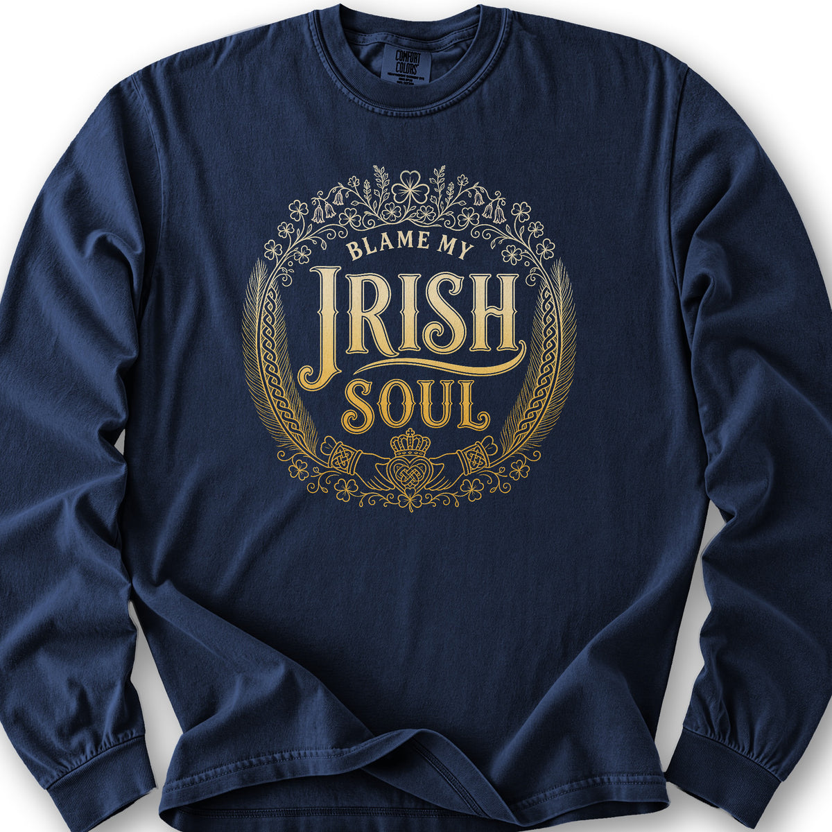 My Irish Soul Long Sleeve Shirt - True Navy