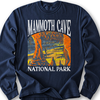 Mammoth Cave National Park "Big and Bold" Long Sleeve Shirt - True Navy