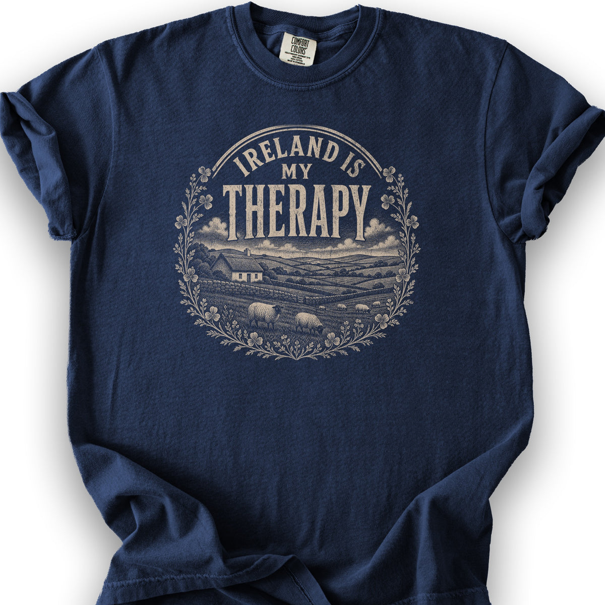 Ireland Is My Therapy Badge T-Shirt