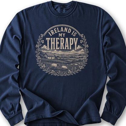 Ireland Is My Therapy Badge Long Sleeve Shirt