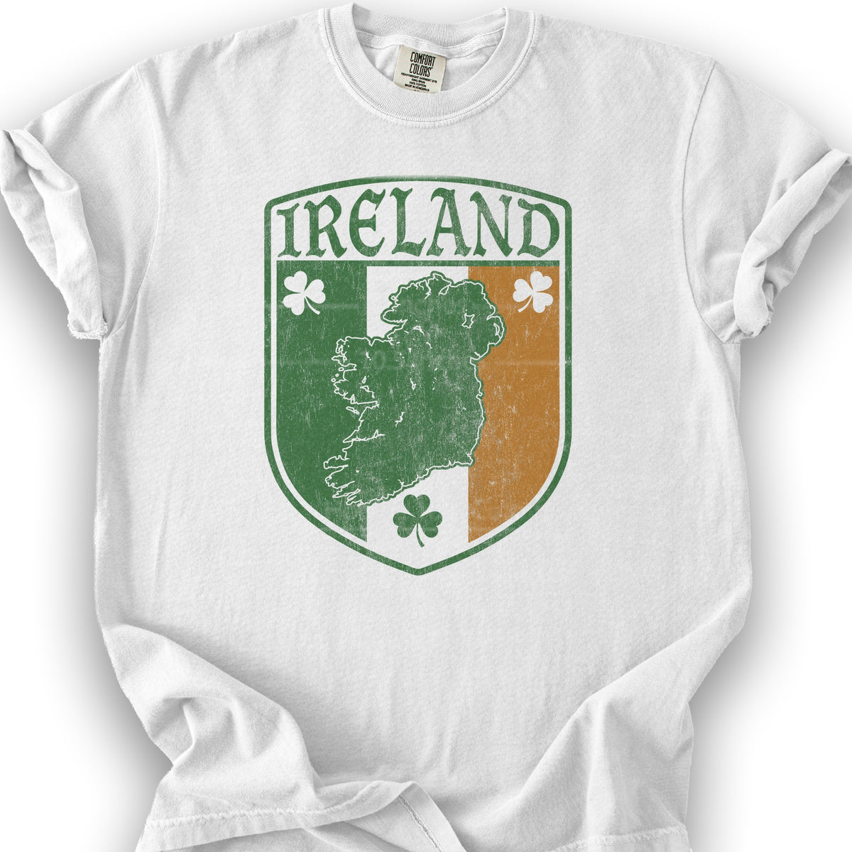 Ireland Vintage Badge T-Shirt - White