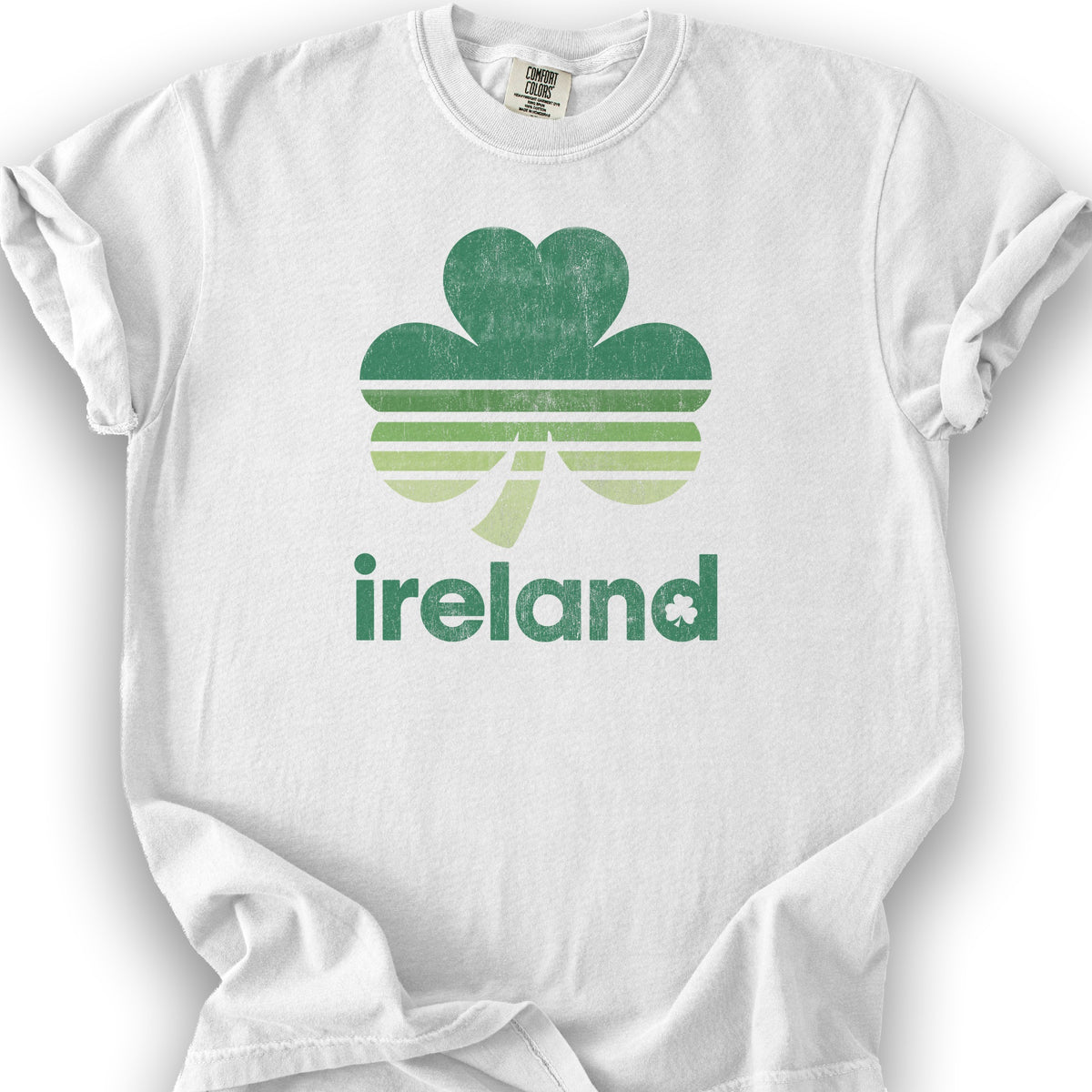 Ireland Retro Shamrock T-Shirt - White