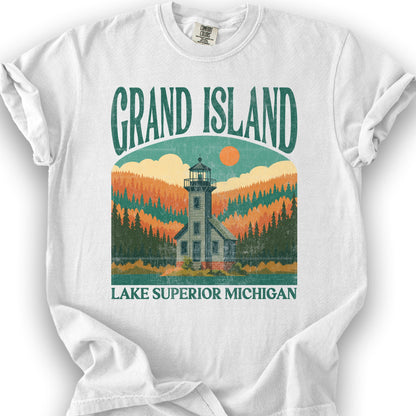 Grand Island Michigan "Big and Bold" T-Shirt - White