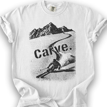 Carve Ski Print T-shirt - White