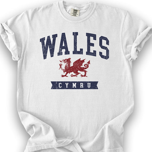 Wales Varsity Dragon T-shirt - White