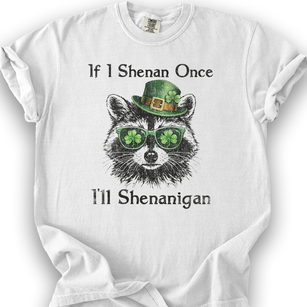 Shenanigans Raccoon T-Shirt - White