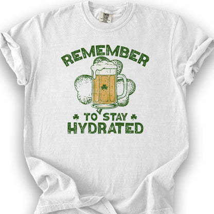 Stay Hydrated Irish T-Shirt - White
