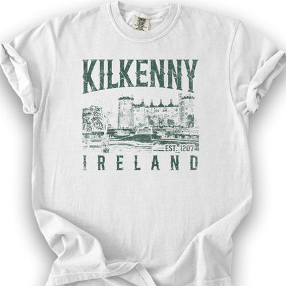 Kilkenny Ireland Vintage Print T-Shirt - White