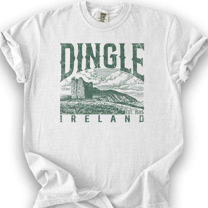 Dingle Ireland Vintage Print T-Shirt - White
