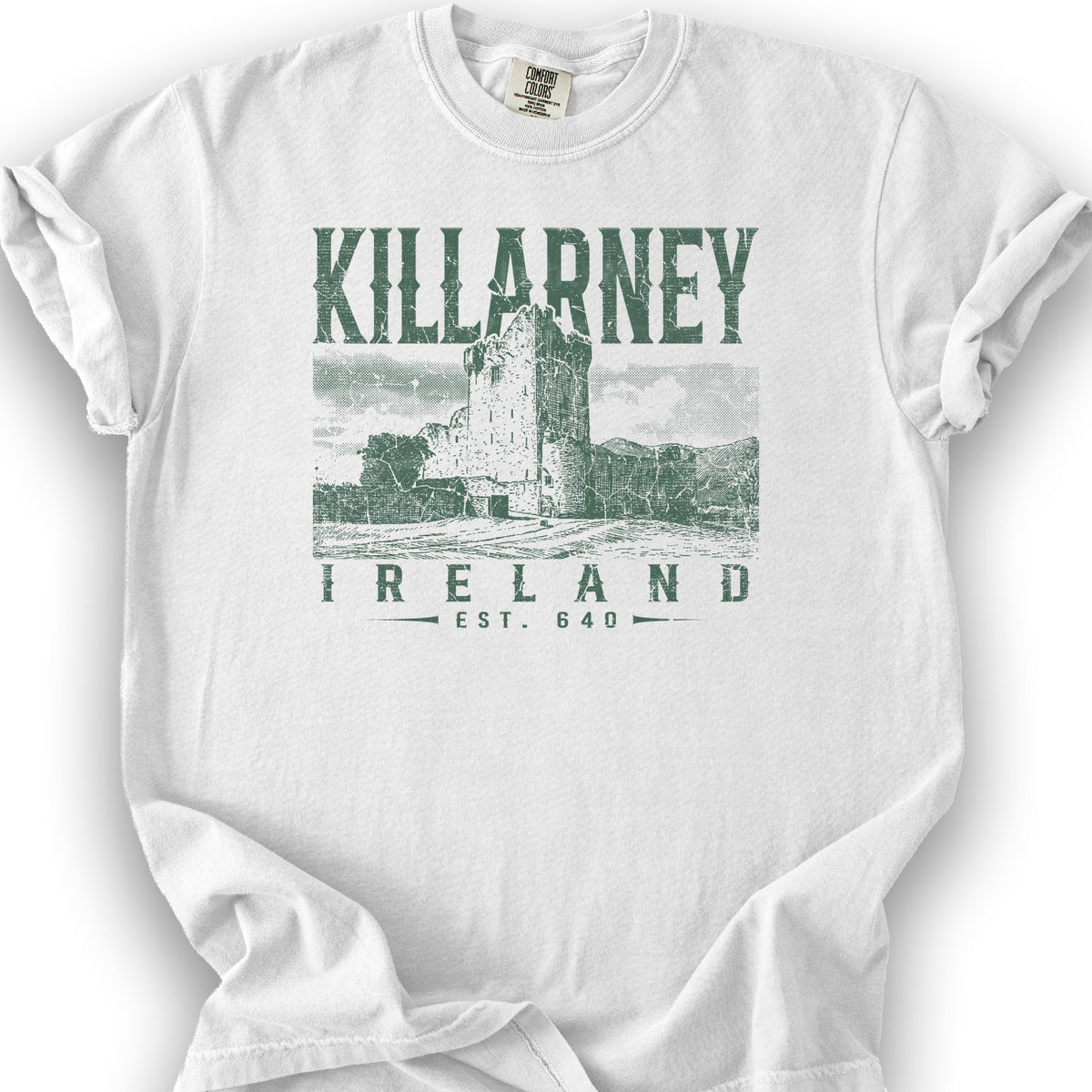Killarney Ireland Vintage Print T-Shirt - White