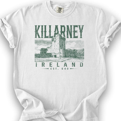 Killarney Ireland Vintage Print T-Shirt - White