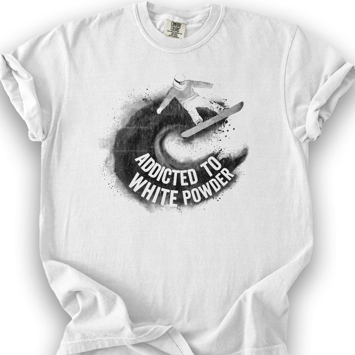White Powder Snowboard T-shirt - White