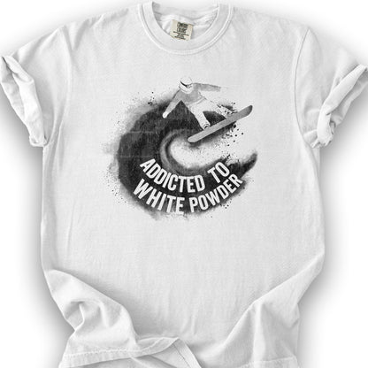 White Powder Snowboard T-shirt - White