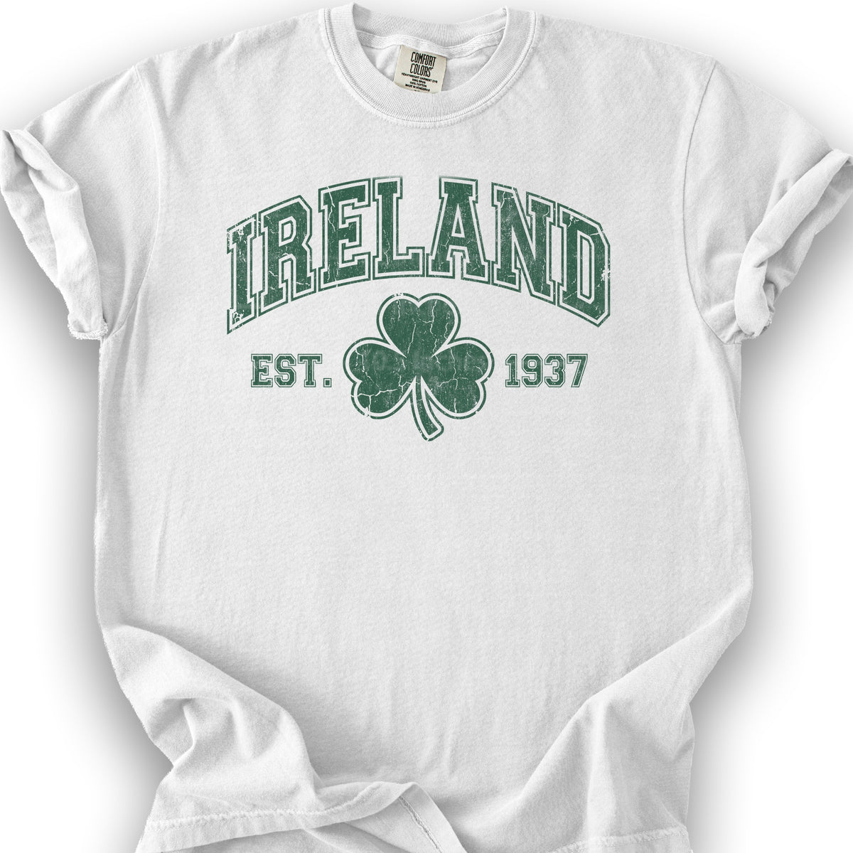 Ireland Vintage Varsity T-shirt - White