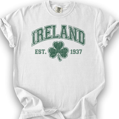 Ireland Vintage Varsity T-shirt - White