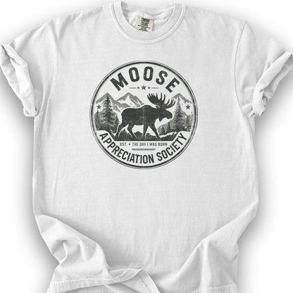 Moose Appreciation Society T-Shirt - White