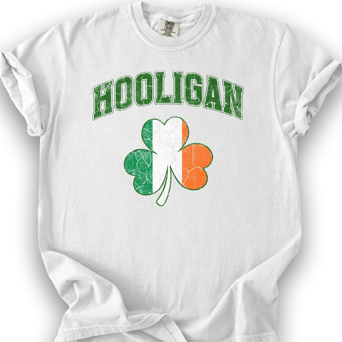 Hooligan Shamrock T-Shirt - White