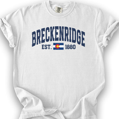 Breckenridge Colorado Varsity T-Shirt - White