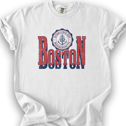 Boston Scoop T-Shirt - White