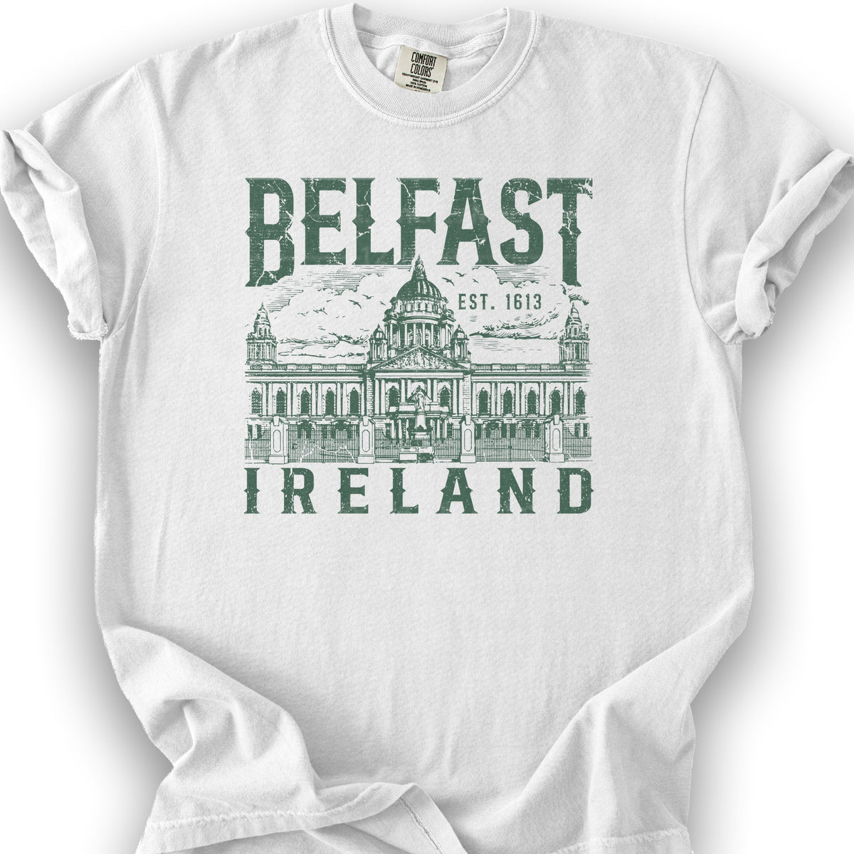 Belfast Ireland T-Shirt - White