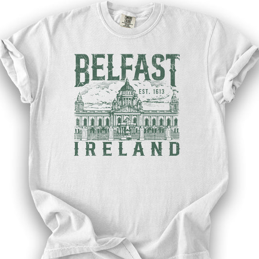 Belfast Ireland T-Shirt - White