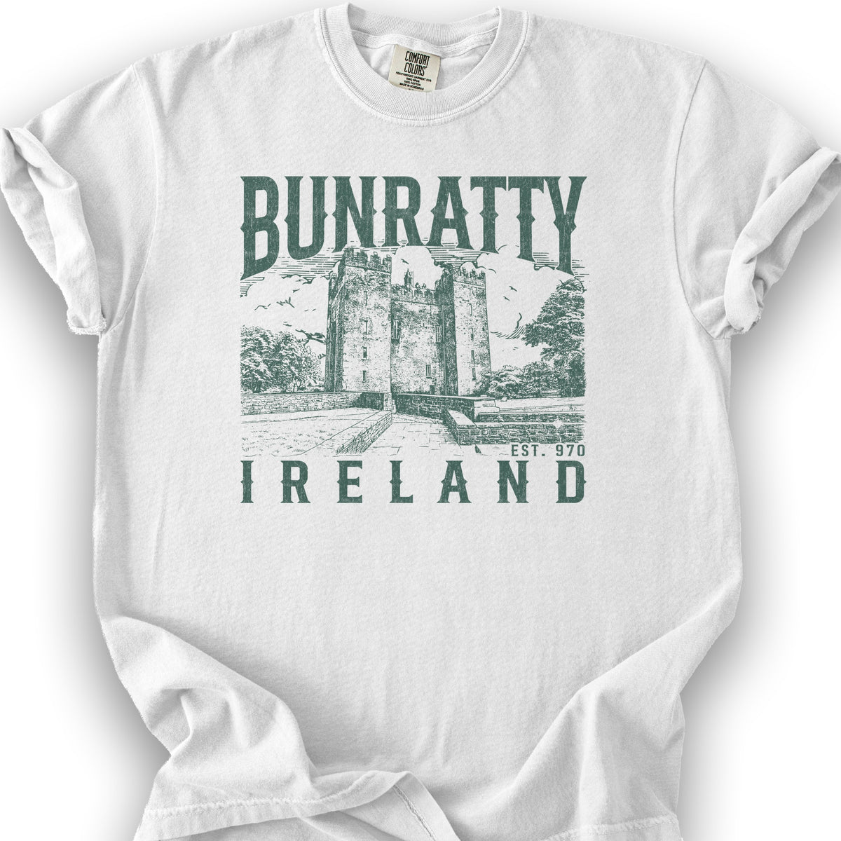 Bunratty Ireland Sketch T-Shirt - White