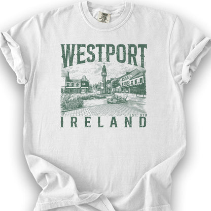 Westport Ireland Sketch T-Shirt - White