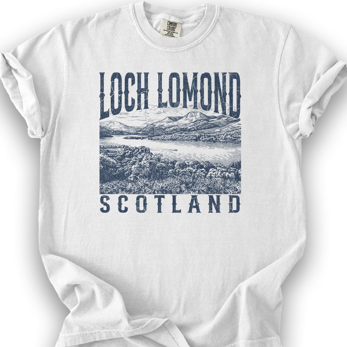 Loch Lomond Sketch T-Shirt - White