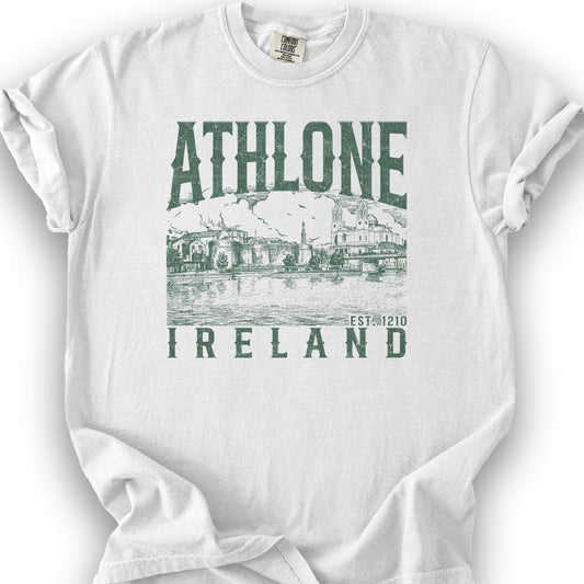 Athlone Ireland Sketch T-Shirt - White