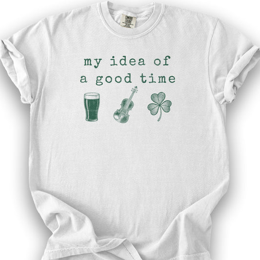 Irish Good Time T-Shirt - White