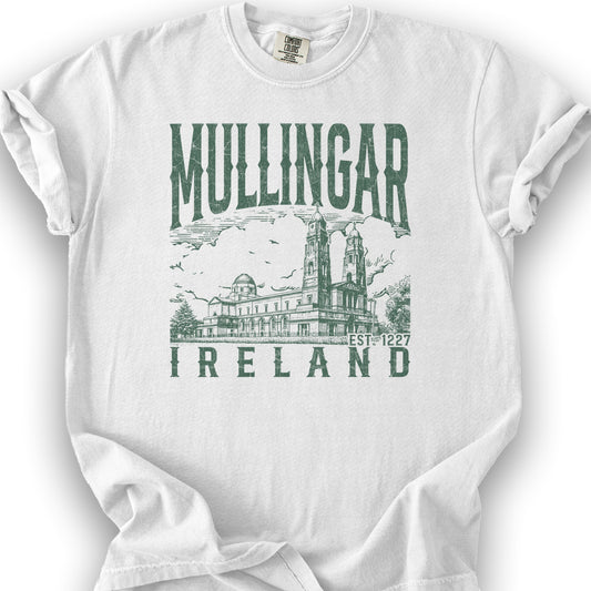 Mullingar Ireland Sketch T-Shirt - White