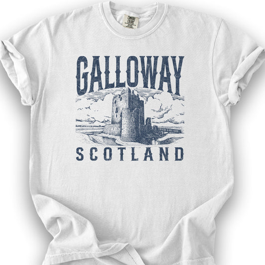 Galloway Scotland Sketch T-Shirt - White